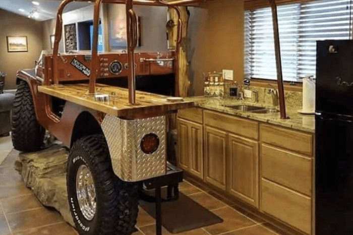 Someone Designed This Kitchen to Look Like a Jeep, and This Takes Off-Road to a Whole Different Level