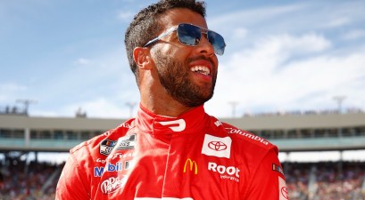 Bubba Wallace waits on the grid prior to the NASCAR Cup Series Championship at Phoenix Raceway on November 07, 2021 in Avondale, Arizona