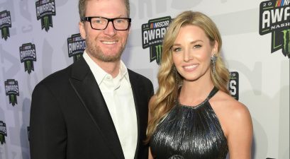 Dale Earnhardt Jr. and his wife Amy attend the Monster Energy NASCAR Cup Series Awards at Music City Center on December 05, 2019 in Nashville, Tennessee