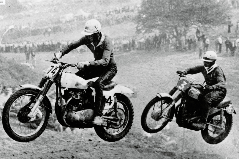 motocross race photo in black and white
