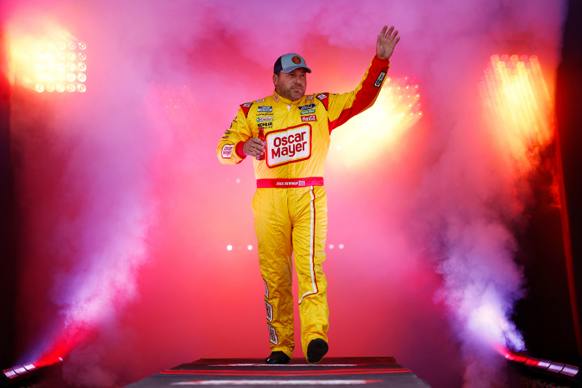 Ryan Newman waves to fans during pre-race ceremonies prior to the NASCAR Cup Series Federated Auto Parts 400 Salute to First Responders at Richmond Raceway on September 11, 2021 in Richmond, Virginia