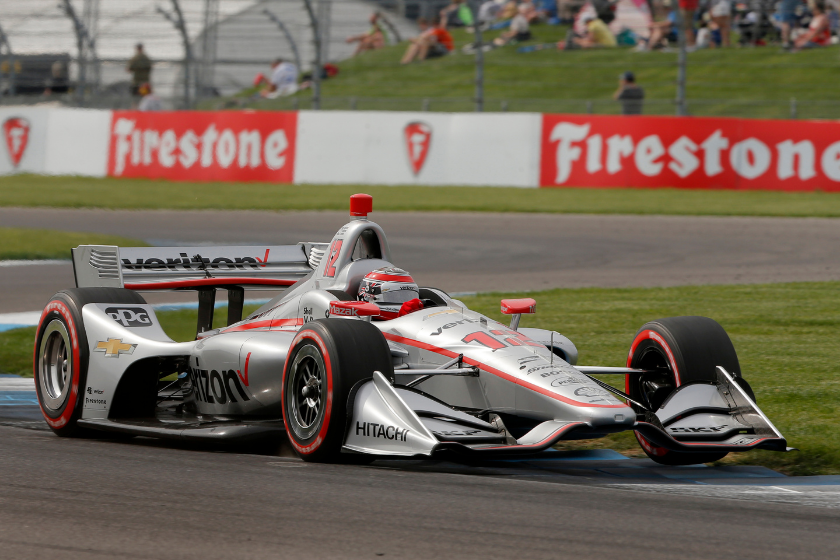 Will Power takes the pole during qualifications for the IndyCar Grand Prix on May 11, 2018, at the Indianapolis Motor Speedway Road Course in Indianapolis, Indiana