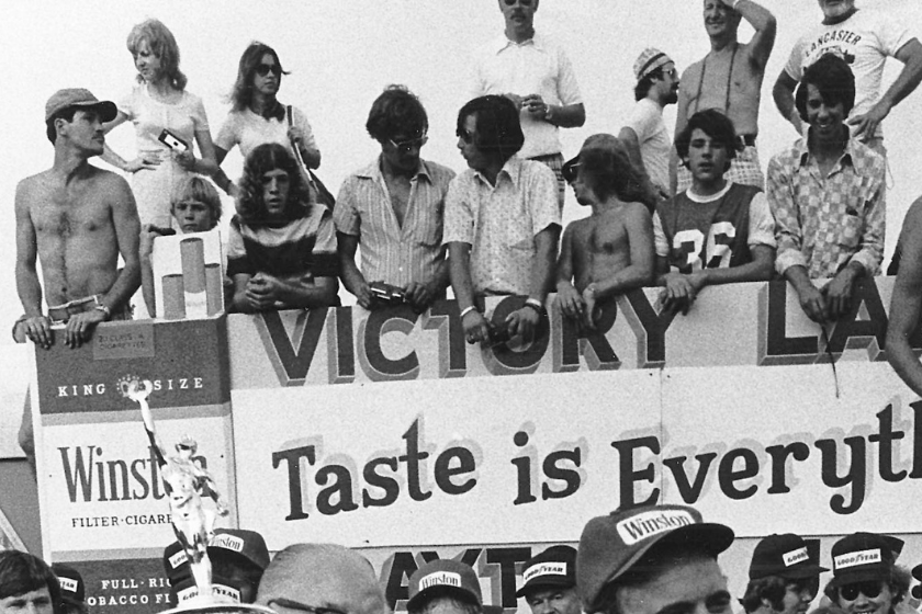 fans in victory lane at 1975 daytona 500